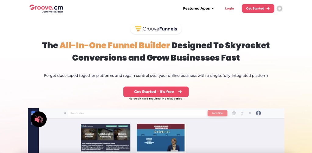 groovefunnels website